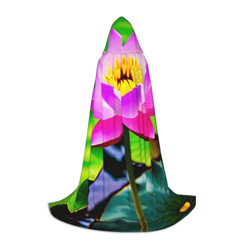 SamLng Lotus Flowers Kapuzenumhang – vielseitiges Rollenspiel-Kostüm – ideal für Weihnachten, Halloween, Karneval und Partykleidung von SamLng