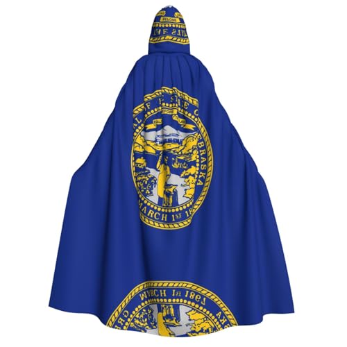 SamLng Nebraska Flagge Kapuzenumhang Erwachsene - Universal Rollenspiel Kostüm Cosplay Umhang Robe - Perfekt für Halloween, Ostern, Karneval SamLng Nebraska Flagge Kapuzenumhang Erwachsene - Universal Rollenspiel Kostüm Cosplay Umhang Robe - Perfekt für Halloween, Ostern, Karneval von SamLng