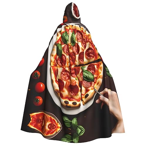 SamLng Pizza Food Kapuzenumhang für Erwachsene - Ideal für Cosplay, Weihnachten, Maskerade, Halloween, Ostern Karneval Partys von SamLng