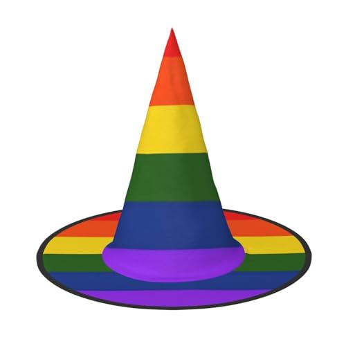 SamLng Regenbogen-Hut für Erwachsene, vielseitiges Hexenhut, Kostümzubehör für Partys, Maskerade, Cosplay und Dekorationen von SamLng