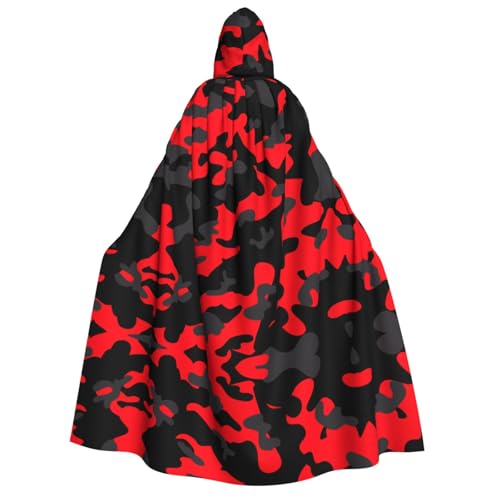 SamLng Roter Camouflage-Kapuzenumhang – Erwachsenenkostüm für Damen und Herren, Rollenspiel-Kostüm – perfekt für Halloween, Ostern, Karneval und Partys SamLng Roter Camouflage-Kapuzenumhang – Erwachsenenkostüm für Damen und Herren, Rollenspiel-Kostüm – perfekt für Halloween, Ostern, Karneval und Partys von SamLng
