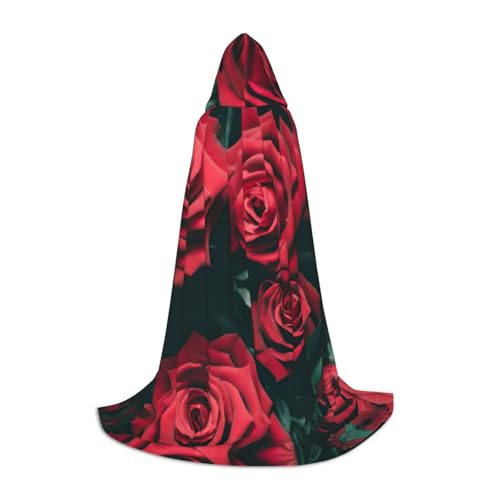 SamLng Roter Rosen-Kapuzenumhang – perfektes Kapuzen-Kostüm für Jugendliche – ideal für Cosplay, Weihnachten, Halloween von SamLng