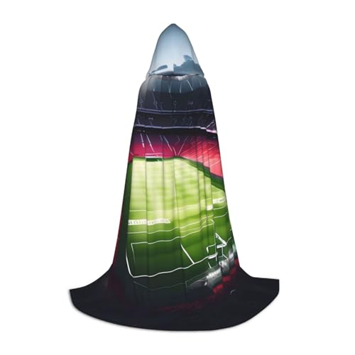 SamLng Stadion Fußball Satdium Field Light Night Kapuzenumhang – perfektes Kapuzen-Kostüm für Jugendliche – ideal für Cosplay, Weihnachten, Halloween von SamLng