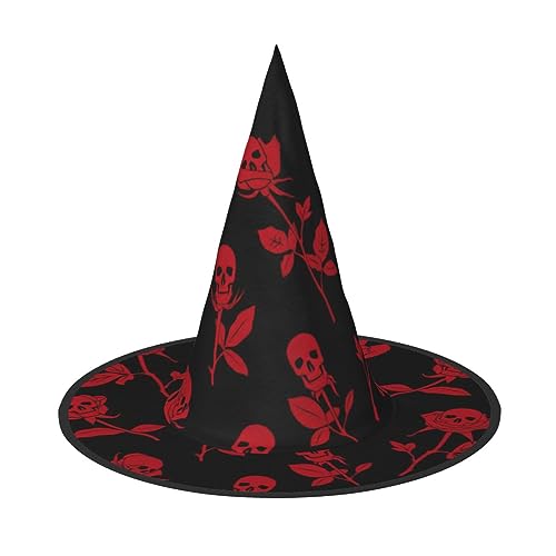 SamLng Totenkopf Rose Erwachsene Halloween Hut - Vielseitiger Hexenhut Kostüm Zubehör für Partys, Maskerade, Cosplay & Dekorationen von SamLng