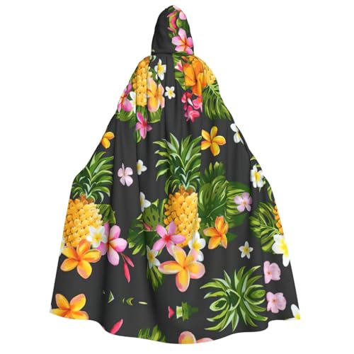 SamLng Tropische Ananas Hawaii Kapuzenumhang für Erwachsene - Ideal für Cosplay, Weihnachten, Maskerade, Halloween, Ostern Karneval Partys von SamLng