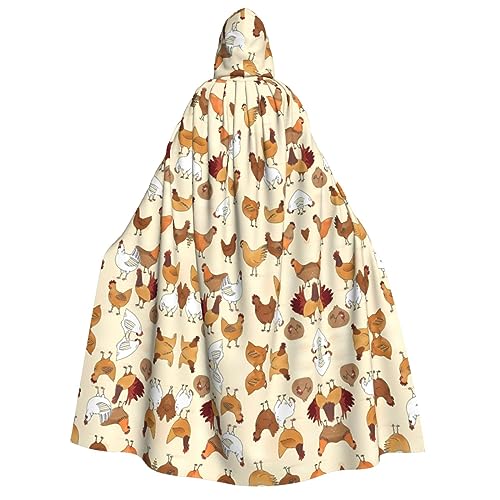 SamLng Umhang mit Kapuze "A Brood of Chickens" – Erwachsenenkostüm für Damen und Herren – perfekt für Halloween, Ostern, Karneval und Partys SamLng Umhang mit Kapuze "A Brood of Chickens" – Erwachsenenkostüm für Damen und Herren – perfekt für Halloween, Ostern, Karneval und Partys von SamLng