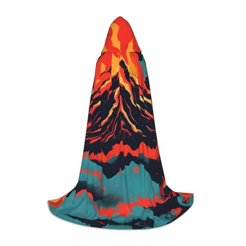 SamLng Volcano Kapuzenumhang – vielseitiges Rollenspiel-Kostüm – ideal für Weihnachten, Halloween, Karneval und Partykleidung von SamLng