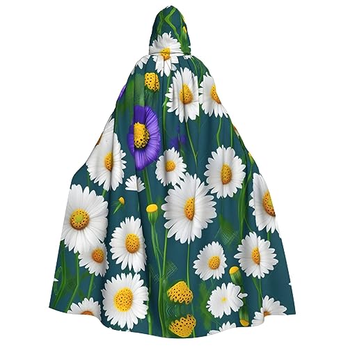 SamLng Wilde Blumen und Gänseblümchen Kapuzenumhang für Erwachsene - Ideal für Cosplay, Weihnachten, Maskerade, Halloween, Ostern Karneval Partys von SamLng