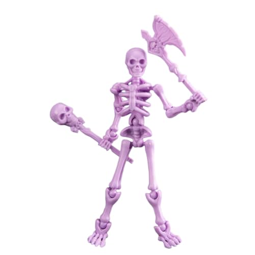 Samuliy Actionfiguren-Skelette,Skelett mit beweglichen Gelenken | Zusammenbau-Spielzeugmodell | Skelette für Halloween-Dekoration. Skelett-Halloween-Dekoration. Kleine Halloween-Figuren für von Samuliy