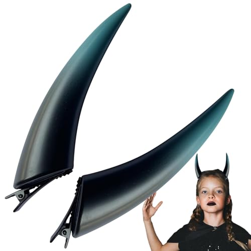 Samuliy Clip Devil Horns Halloween Cosplay Kostüm Kopfbedeckung Zubehör Gothic Teufel Kostüm Halloween Cosplay Kopfbedeckung Zubehör Gruselige lustige Hörner Cosplay für Männer Frauen von Samuliy