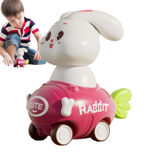 Samuliy Drücken Sie Autospielzeug, Push-and-Go-Autospielzeug | Press and Go Bunny-Autospielzeug - Reibungsbetriebenes Push-and-Go-Rückzieh-Rennwagenspielzeug für Kinder ab 3 Jahren, von Samuliy