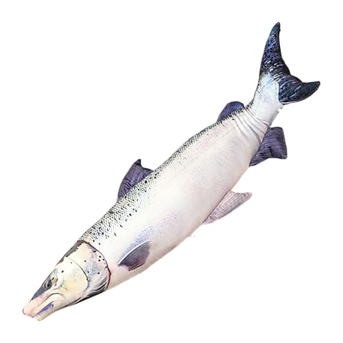 Samuliy Fisch Stofftier, Fischpuppe - Kuscheltiere Cartoon Simulation Fischpuppe - 23,6 Zoll weiche Tierfisch-Plüschtiere, Kinder-Plüschtierkissen für Kinder Erwachsene Mädchen von Samuliy