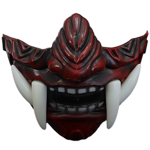 Samuliy Halloween Fangs Gesichtsbedeckung, Gesichtsbedeckung mit Fangzähnen - Gruselige Requisiten Horror Cosplay Fangs Kostümzubehör - Lustige Halloween-Fangzähne, bequeme von Samuliy