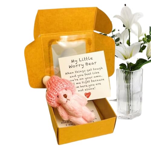 Samuliy Mini Bär | Plüschbär in Geschenkbox | Handgefertigtes Motivationskartenspielzeug für Kinder Kleinkinder Babygeschenk Mutter Valentinstag Abschluss Weihnachten Samuliy Mini Bär | Plüschbär in Geschenkbox | Handgefertigtes Motivationskartenspielzeug für Kinder Kleinkinder Babygeschenk Mutter Valentinstag Abschluss Weihnachten von Samuliy