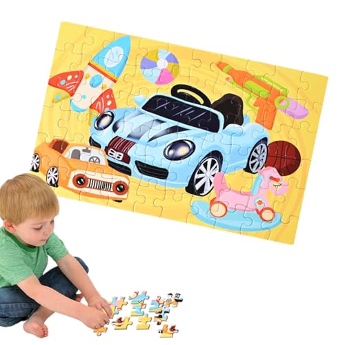 Samuliy Puzzles für Kleinkinder,Puzzles für 3-Jährige,60 Stück Cartoon-Puzzles Spielzeug für Kinder, Reisepuzzles - Spielzeug für die frühe Kindheit, Tierpuzzles, Reisespielzeug, Aufklärungsspielzeug von Samuliy