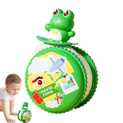 Samuliy Spielzeug zum Zurückziehen, Spielzeug zum Zurückziehen für Kinder - Frosch-Schleppspielzeug,Fine Skill Toys Traktions-Walking-Pull-Spielzeug, pädagogisches Froschspielzeug für über 3 Jahre von Samuliy