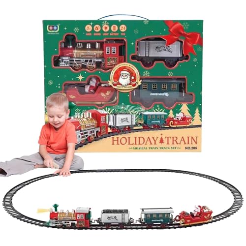 Samuliy Spielzeuglokomotive, Eisenbahnspielzeug für,Spielzeugmodell Einer Lokomotive mit Vorderlicht | Weihnachtsdekorations-Zugmodell für aufregende Spielzeit im Schlafzimmer, Klassenzimmer von Samuliy