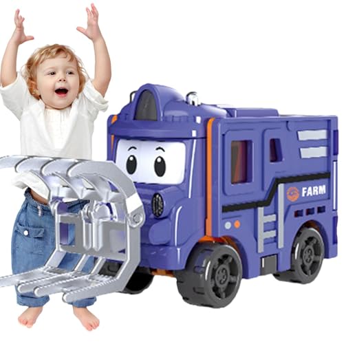 Samuliy Transformierender Autoroboter,Boys Transformierendes Auto | Fahrzeug-Roboterspielzeug im Doppeldesign - Transformierbares Trucks-Spielset, Pullback-Deformationsauto für, Mädchen, Kinder von Samuliy