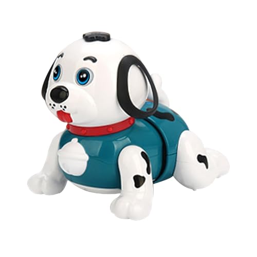 Samuliy Walk Along Toy Dog, Krabbelspielzeug für Babys | Realistisches Hundespielzeug mit leuchtender Musik | Elektrisches Laufspielzeug für Kleinkinder, Laufspielzeug für Kinder, Flexible Gliedmaßen von Samuliy