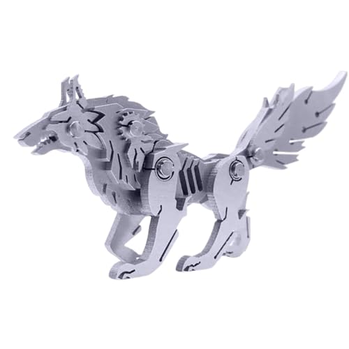 Samuliy Wolf Modell | Puzzle Mechanisches Tiermodell | Lustige Montage Abnehmbare Ornamente, Interaktive Puzzles Home Decor Kunst Handwerk für Kinder Erwachsene von Samuliy