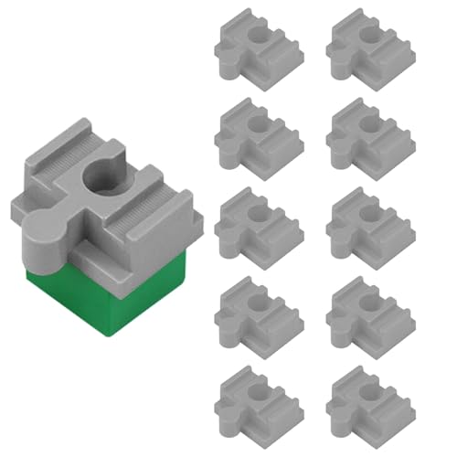 Samuliy Zugschienen-Verbindungsstücke – Holz-Zugschienen-Zubehör – Holz-Zugschienen-Verbinder für Kinder ab 3 Jahren, Set mit 10 Holzbahn-Adaptern von Samuliy