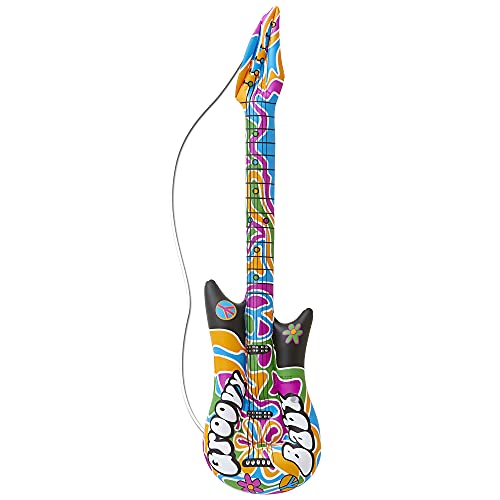 WIDMANN MILANO PARTY FASHION - Aufblasbare Gitarre, Länge circa 105 cm, Instrument, Luftgitarre, Mottoparty, Karneval von WIDMANN