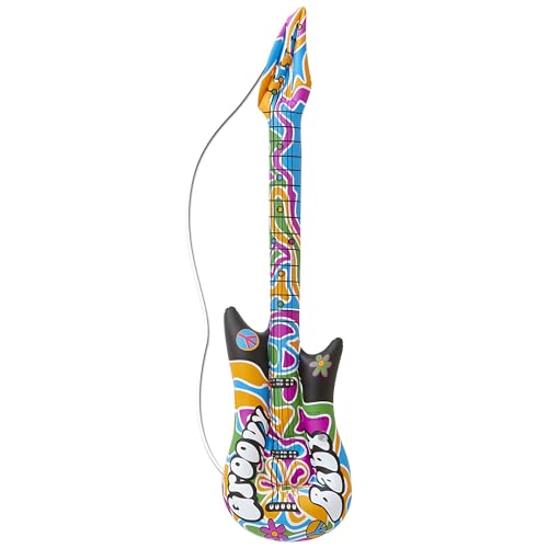 WIDMANN MILANO PARTY FASHION - Aufblasbare Gitarre, Länge circa 105 cm, Instrument, Luftgitarre, Mottoparty, Karneval von WIDMANN