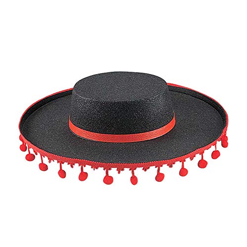 Widmann 2514F - Flamenco Hut, Schwarz, Accessoire, Kopfbedeckung, Mottoparty, Karneval von W WIDMANN MILANO Party Fashion