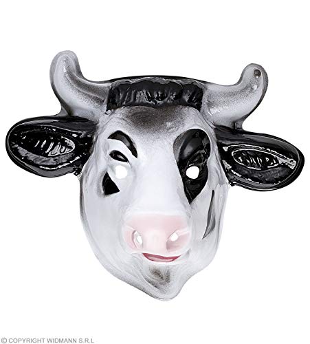 WIDMANN Kunststoff-Maske für Kinder, Kuh-Tiermasken, Augenmasken und Verkleidungen für Maskerade, Kostüm-Zubehör von WIDMANN