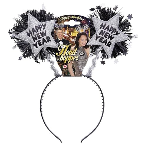 WIDMANN MILANO PARTY FASHION - Haarreif Happy new Year, Accessoire, Glitzer, Kopfschmuck, Haarschmuck, Silvester, Neujahr von W WIDMANN MILANO Party Fashion