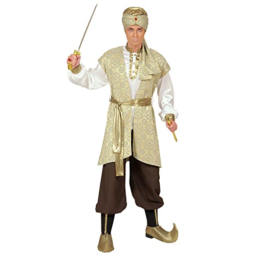 Widmann - Kostüm Prinz von Persien, Hemd, Weste aus Brokat, Hose, Gürtel, Schuhüberzieher, Turban, Orient, 1001 Nacht, Mottoparty, Karneval von W WIDMANN MILANO Party Fashion