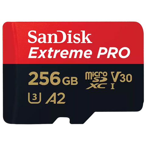 SanDisk Extreme Pro MicroSD 256 GB V30 UHS-I Digital Recorder Zubehör von Sandisk