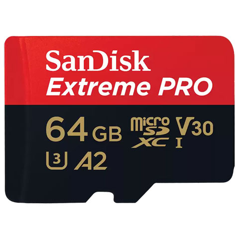 SanDisk Extreme Pro MicroSD 64 GB V30 UHS-I Digital Recorder Zubehör von Sandisk