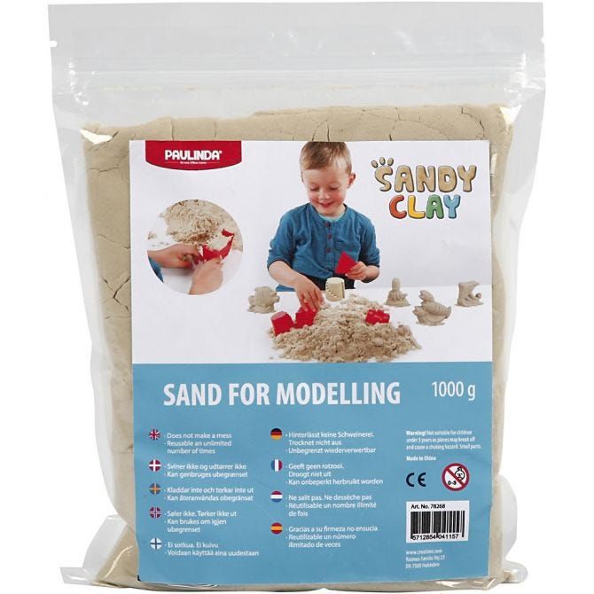 Sandy Clay Modelliersand 1 kg, Beige von Sandy Clay