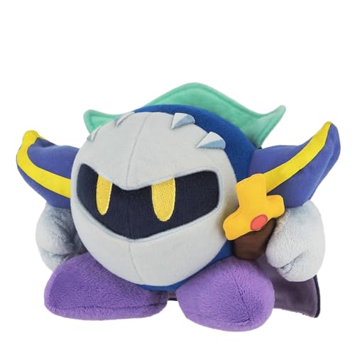 Sanei KP03 Kirby Adventure Series All Star Collection Meta Knight 5.5" Plush Plüsch, weiß/schwarz, 5.5 Inches von Sanei