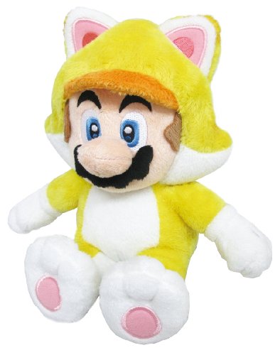 Super Mario Stofftier Plüschtier Kuscheltier Figur: Katzen-Mario / Cat Mario 24 cm (LBT) von Little Buddy