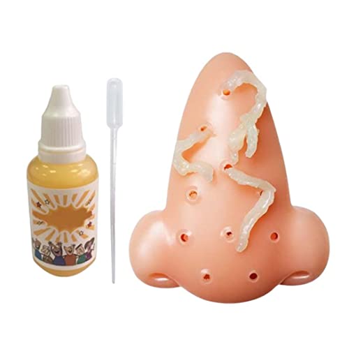 Pimple Popper Stress Relief Toy, Kindertag / Halloween / Aprilscherz Tag Geschenk Squeeze Acne Toys Nase Pickle Popping Toy Stress Relief Neuheit Spielzeug mit 30 ml Additivlösung von Sanfiyya