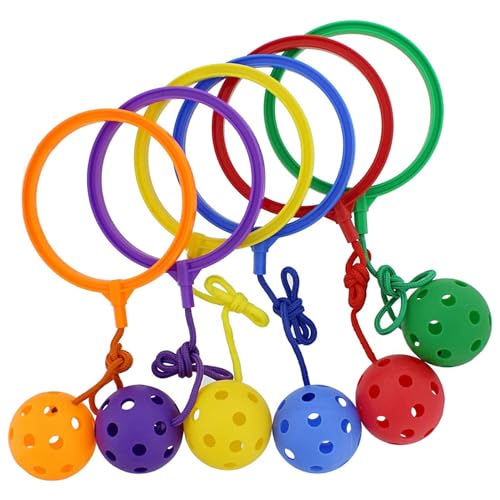 Sanfiyya Skip Ball Knöchelspielzeug für Kinder, 6pcs Faltbare Blitzrad -Überspringen Ball, Sprungringspielzeugkoordination Fitness Sportball Set für Mädchen von Sanfiyya