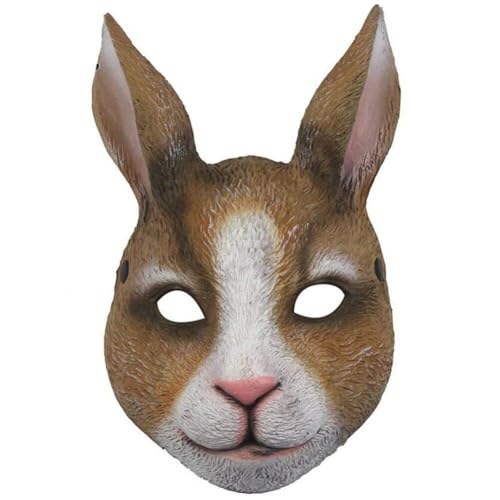 Sanfly Kaninchenmaske 3d Bunny Vollgesichtsmaske Erwachsene Masquerade Kostüm Oster Halloween Party Nacht Club Carnival Bevorzugt Accessoires von Sanfly