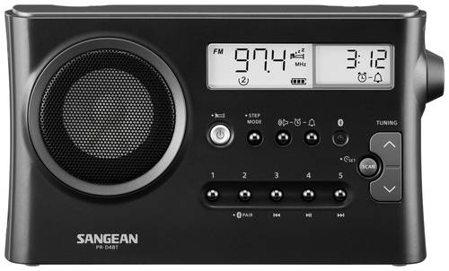 Sangean PR-D4 BT Tischradio UKW, MW, AM, FM Bluetooth® Metallic Grau (matt) von Sangean