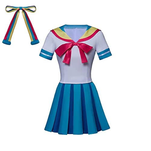 Gravity Cosplay Falls Giffany Cosplay Kostüm Kleid Schule JK Uniform Sailor Dress Shirt Rock für Frauen Mädchen (L) von Saniplaycos