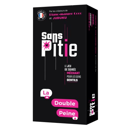 Sans Pitié Gesellschaftsspiele – La Double Peine – von Blanc Manger Coco und Juduku – Gesellschaftsspiel hergestellt in FranHardlines – Spiel mit 600 Karten von Sans Pitié