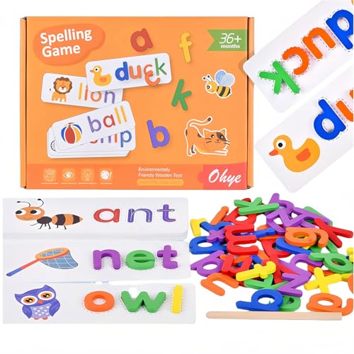 SansRealmL Alphabet Lernen Spielzeug mit Montessori Konzept, Lernspiele ab 3 Jahre für Jungen & Mädchen, Vorschule Geschenk für Kinder 3-7 Jahre - Pädagogisches Spielzeug für Zuhause/Kindergarten SansRealmL Alphabet Lernen Spielzeug mit Montessori Konzept, Lernspiele ab 3 Jahre für Jungen & Mädchen, Vorschule Geschenk für Kinder 3-7 Jahre - Pädagogisches Spielzeug für Zuhause/Kindergarten von SansRealmL