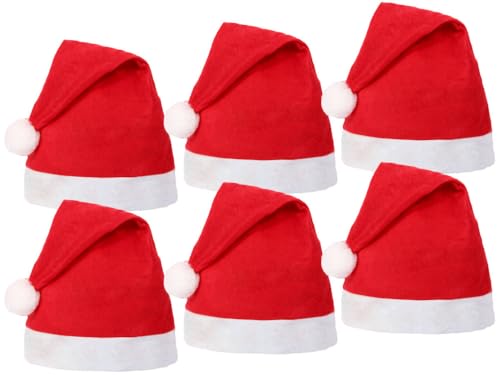 Santa Magix Weihnachtsmütze 6er Set – Nikolausmützen rot mit Bommel – günstige Weihnachtsmann Hüte – Werbeartikel, Party, Nikolaus, Xmas Deko & Weihnachtsfeier – WM-32 Santa Magix Weihnachtsmütze 6er Set – Nikolausmützen rot mit Bommel – günstige Weihnachtsmann Hüte – Werbeartikel, Party, Nikolaus, Xmas Deko & Weihnachtsfeier – WM-32 von Santa Magix