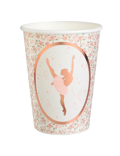 10 Becher aus Karton, Ballerina, 7,8 x 9,7 cm von Santex