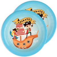 Piraten Partyteller im 10er Pack, 22,5cm von Santex