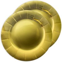 XXL-Partyteller in gold, Pappe, 33cm von Santex