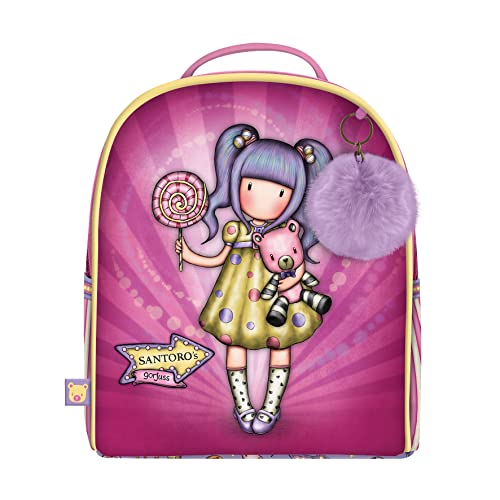 Santoro 1040GJ10 Gorjuss Fairground Mini Rucksack First Prize 20 x 22 x 10 cm, Rose von Santoro