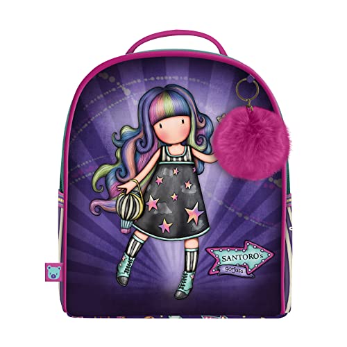 Santoro 1040GJ12 Gorjuss Fairground Mini-Rucksack Up and Away, 20 x 22 x 10 cm, violett von Santoro