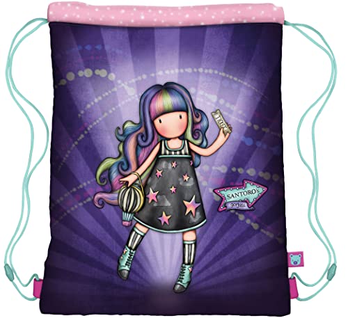 Santoro 1123GJ04 Gorjuss Fairground Flacher Sack Up and Away, 34 x 45 x 1 cm, violett von Santoro